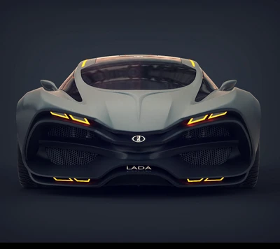 Diseño de coche conceptual futurista Lada