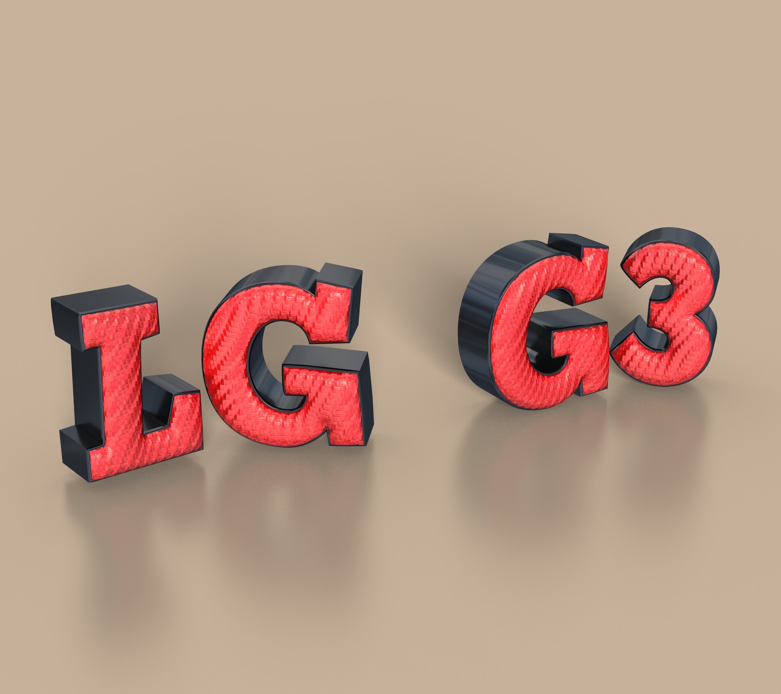 Un gros plan de deux lettres sur une table (3d, abstrait, couleur, design, g3)