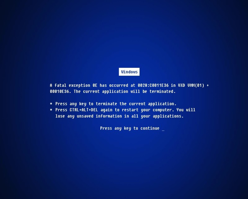 Близкий план синего экрана с текстовым описанием (синий, death of microsoft, ошибка, формат, microsoft)