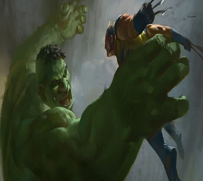 Epos Kampf zwischen Hulk und Wolverine in Marvel Comics