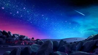 night sky, colorful, magic, stars, milky way wallpaper