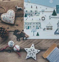 Winter Wonderland: A Cozy Christmas Scene with Artistic Touches