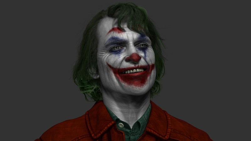 Крупный план человека с клоунским макияжем (джокер 2019, joker 2019, фильм, джокер, joker)