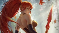 Pyrrha Nikos: The Fearless Warrior in a Mystical Forest