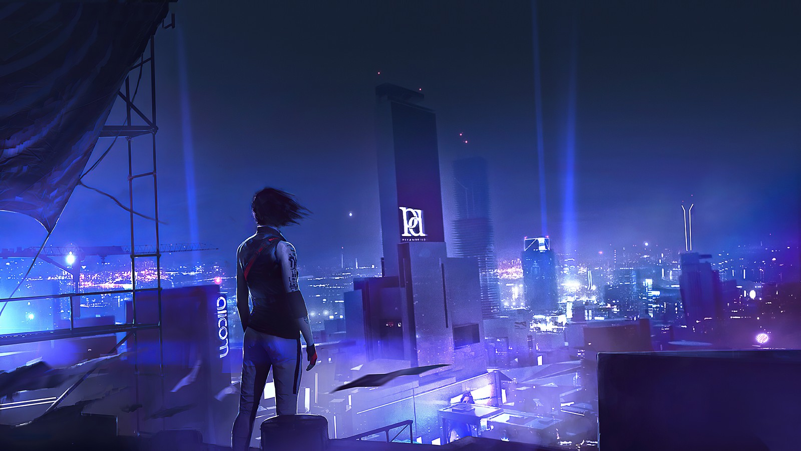 mirrors edge catalyst, mirrors edge, dice, action adventure game, blue wallpaper