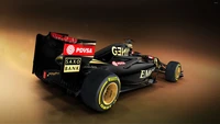 Lotus Formel-Eins-Auto in dynamischer Präsentation