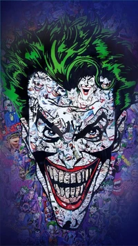 Collage vibrante de Joker: Un tributo al punk rock