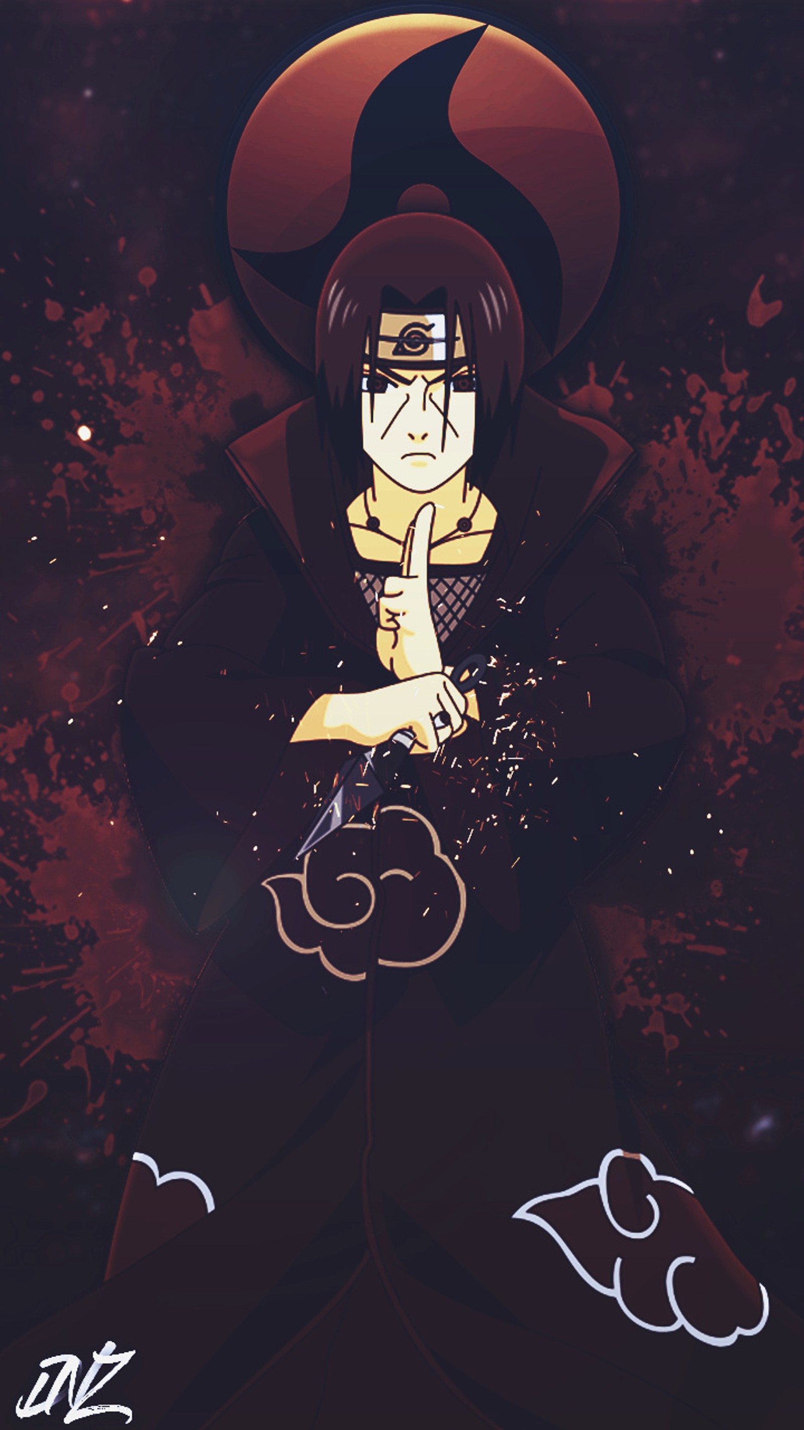 Скачать обои акатсуки, akatsuki, itachi, itachi uchiha, мангекью