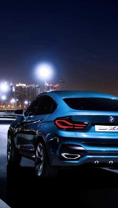 2023 BMW X4 bei Nacht: Elegantes Design trifft urbane Eleganz