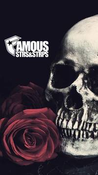 Famous Stripes: Skull Among Roses