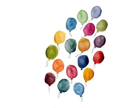 luftballons, bunt