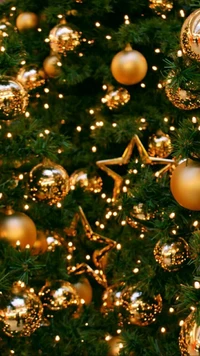 celerate, weihnachten, weihnachtsbaum, golden, grün