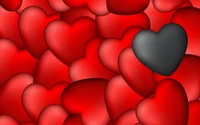 heart, red, valentines day, love, petal wallpaper