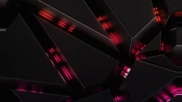 Dynamic Abstract Light Display in Purple and Red Hues