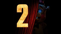 Toy Freddy Peeking from Behind the Curtain: Five Nights at Freddy's 2