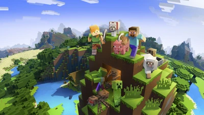 L'aventure vous attend : Alex et Steve explorent le monde de Minecraft avec des amis