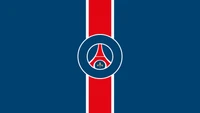 Minimalistisches Paris Saint Germain Logo Design auf einem kräftigen Hintergrund