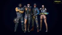 Aldecaldos Gang: Cyberpunk 2077 Characters in Futuristic Gear