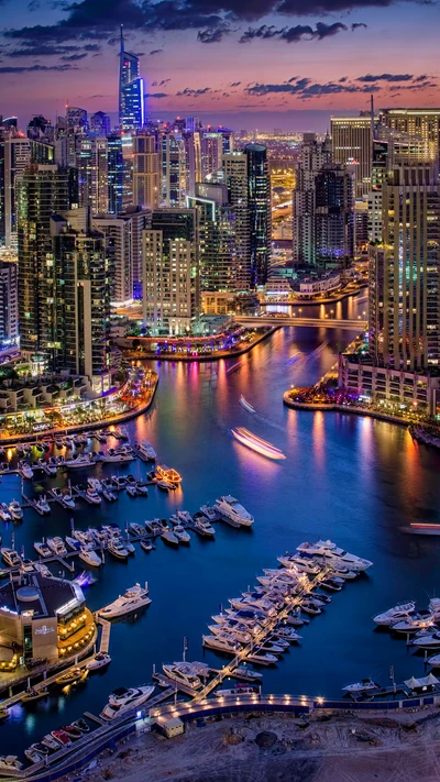 boats, buildings, city, dubai, harbour