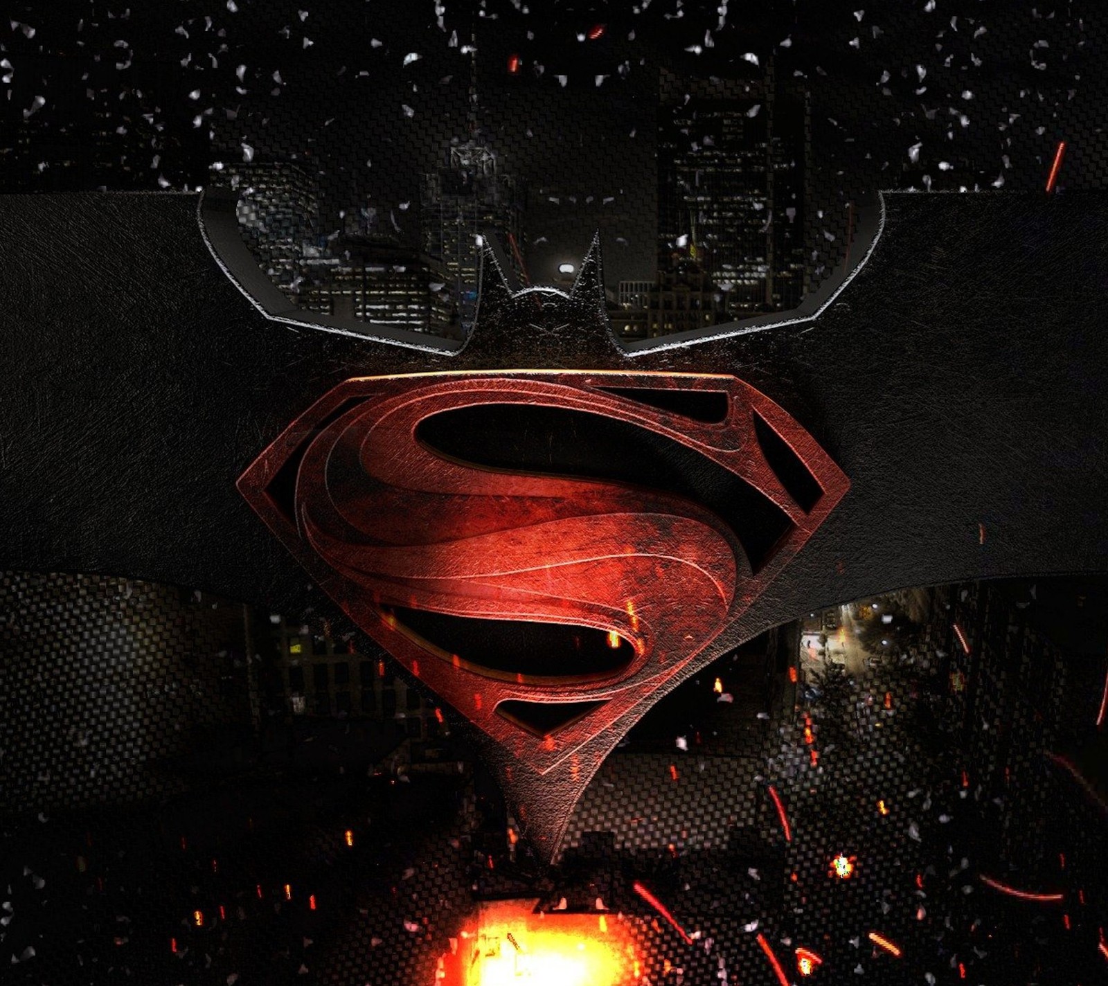 Gros plan d'un logo superman sur fond noir (batman, héros, logo, superman)