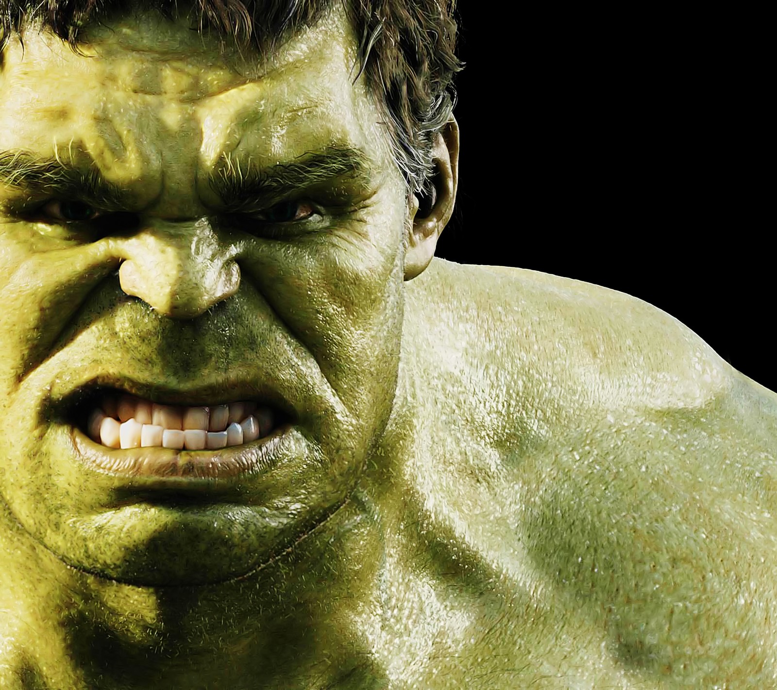 Hulk dans le film des avengers (grand, grande, vert, hulk)