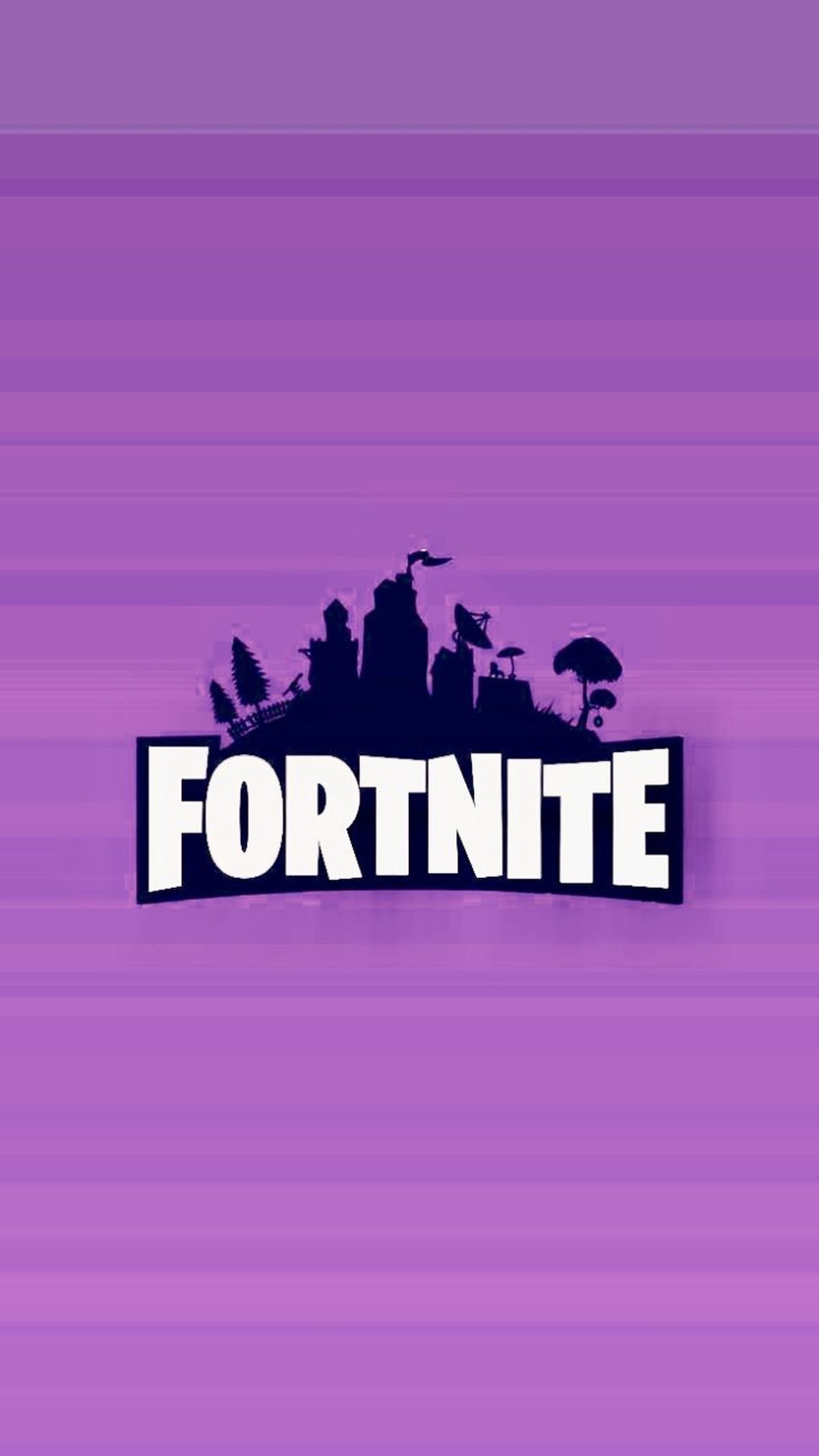 Logo de fort sur un fond violet (action, fortnite, gaming)