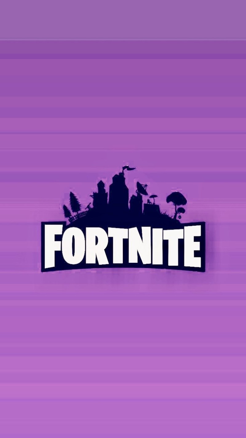 Логотип форта на пурпурном фоне (действие, фортнайт, fortnite, игры, gaming)