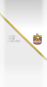 Emblema y diseño de título de los Emiratos Árabes Unidos