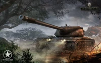 T57 Heavy Tank in a Dramatic Battlefield Setting - World of Tanks