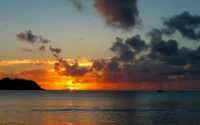 Hawaiian Sunset Over Maui's Horizon