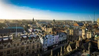 Evening Skyline of a Historic Cityscape