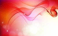 Soft Fluid Lines in Red, Pink, and Orange Hues