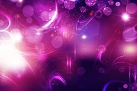 Vibrant Bokeh and Lens Flare Patterns in Violet and Magenta