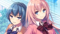 Honami Ichinose et Mio Ibuki de Classroom of the Elite : Un duo dynamique dans un cadre d'académie élite