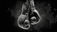 Two Boxing Gloves Against a Dark Background