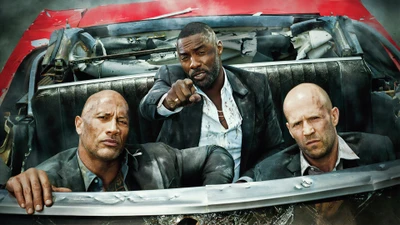 Actiongeladenes Trio: Dwayne Johnson, Idris Elba und Jason Statham in Hobbs & Shaw