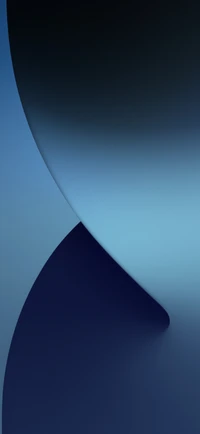 Elegant Blue Gradients and Curved Shapes in iOS Design