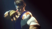 Люк Салливан из Street Fighter 6 демонстрирует свою уверенную стойку.