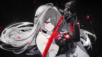 Elegant Warrior Acheron in Honkai Star Rail: 4K Gaming Artwork