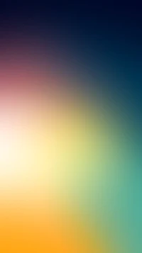 Abstract Gradient of Amber, Peach, and Electric Blue on a Magenta Horizon