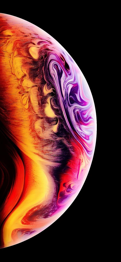 Design abstrait vif inspiré par l'écran de l'iPhone XS Max