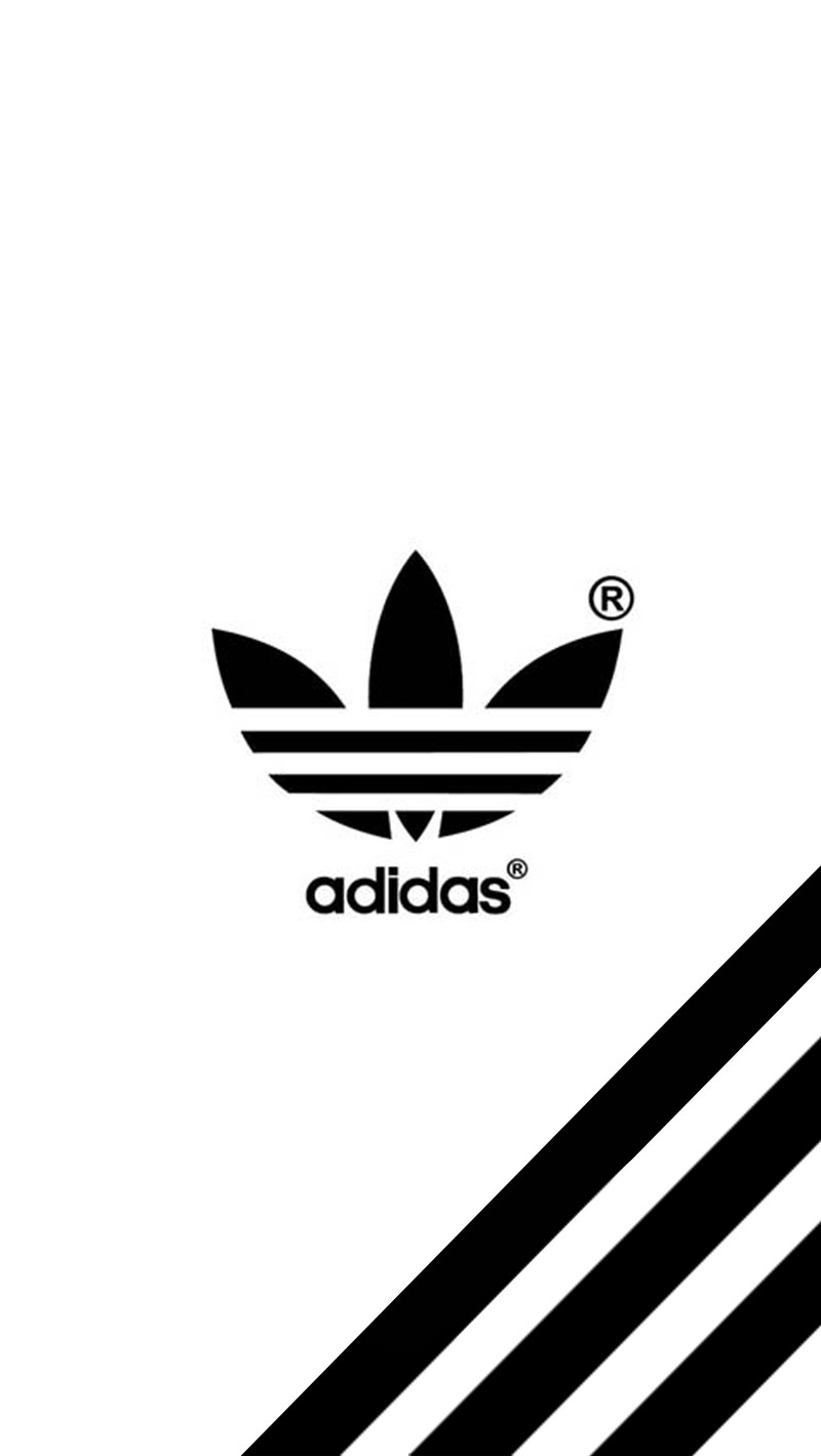 Черно-белое изображение большого логотипа adidas (полосы)