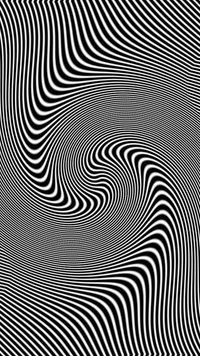 Abstract black and white swirling lines creating a hypnotic spiral effect.