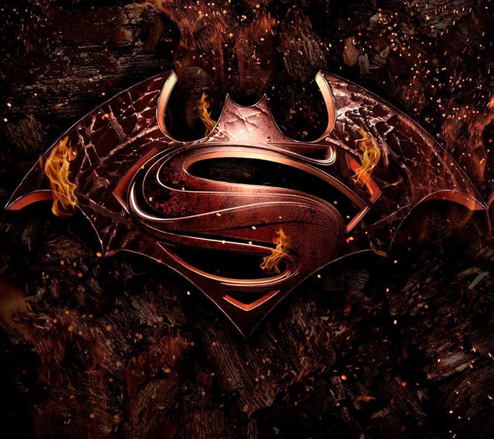 A close up of a superman logo on a dark background (batman, cartoon, drawn, entertainment, hollywood)