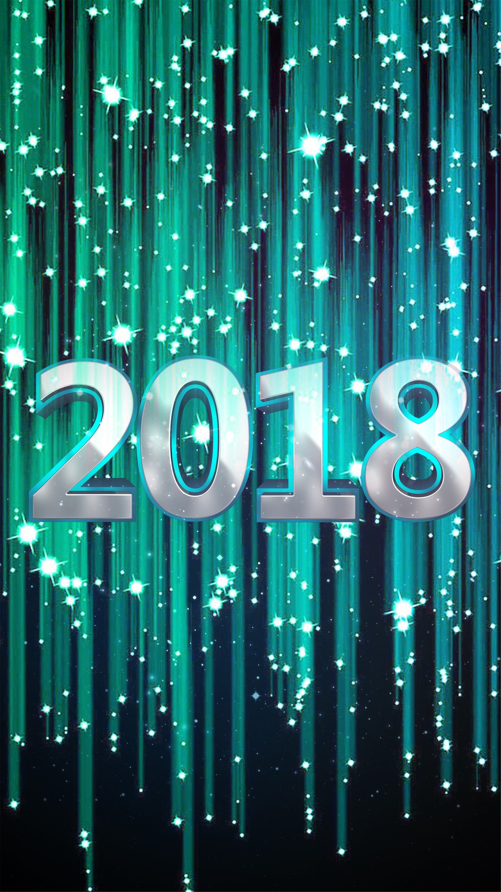 A close up of a green and white background with a number 2018 (green, happy, news, years)