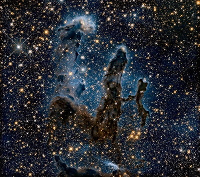 Piliers Stellaires de la Création : Une Vue de Hubble sur la Majesté Cosmique