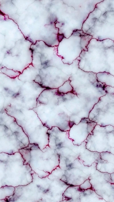 Pink and Red Marble Texture with White Veins