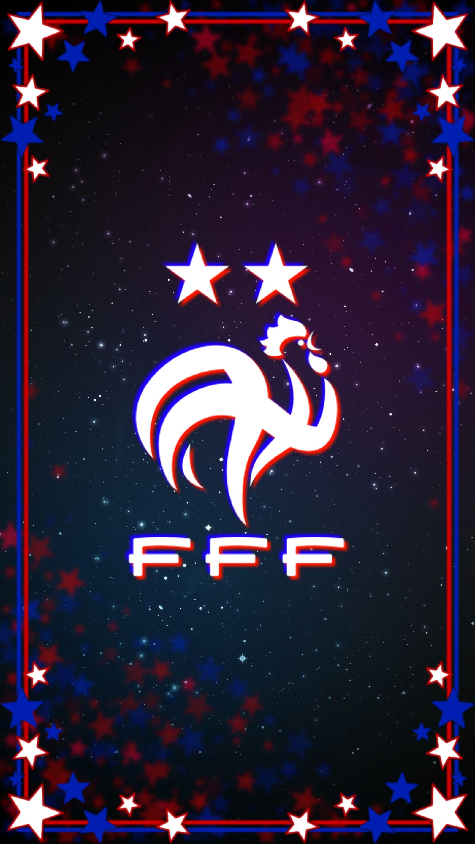 Lade sterne, fff, fußball, frankreich, logo Hintergrund herunter