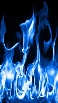 blue, fire, flame wallpaper