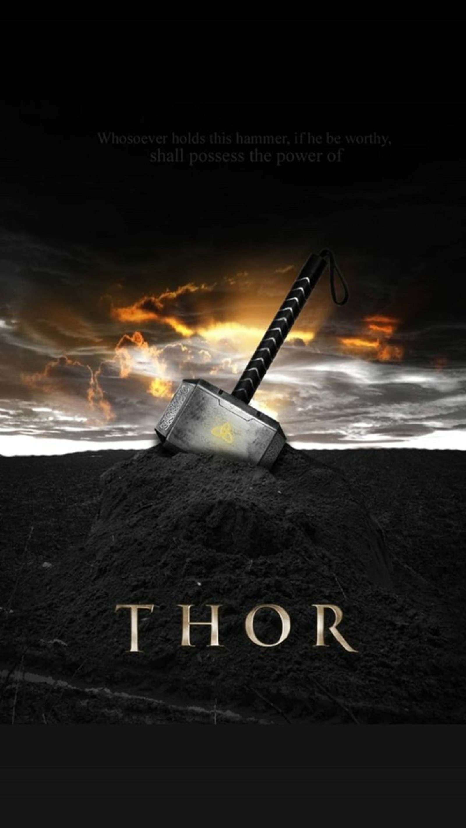 Affiche du film thor (dieu du tonnerre, hammer of thor, marvel, tonnerre)